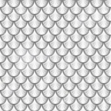 Silver fish scales seamless pattern Stock Illustration