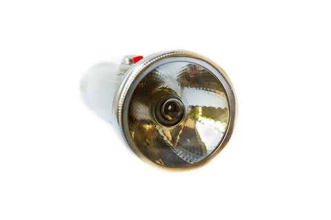 Silver flashlight Stock Photos