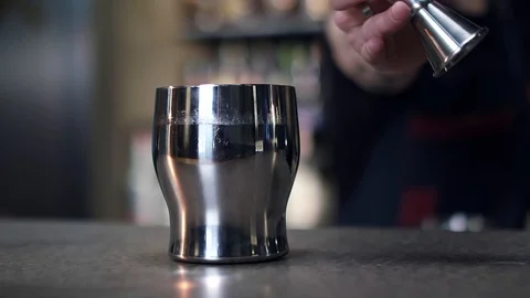 Silver flask Stock Footage 129088231