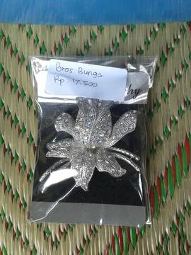 A Silver Flower Brooch Foto stock