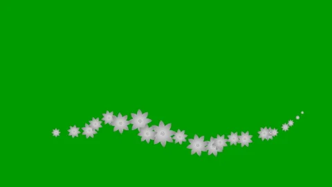 Silver flower wave green Stock Footage 219993917