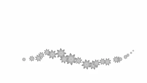 Silver flower wave white Stock Footage 219993920