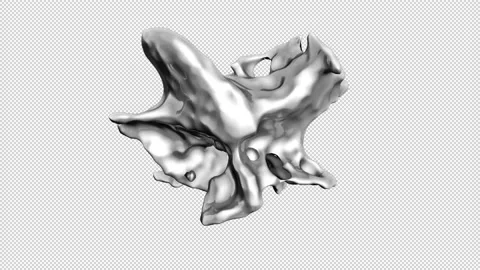 Silver Fluid Alpha Channel Stock Footage 157277005