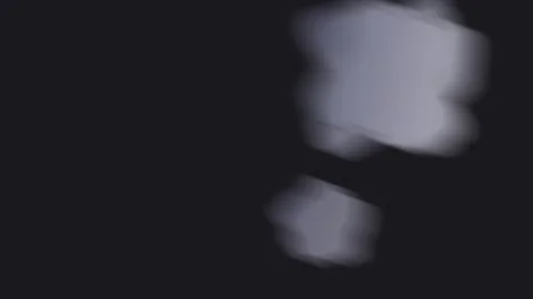 Silver fluid blobs floating in darkness Stock Illustration