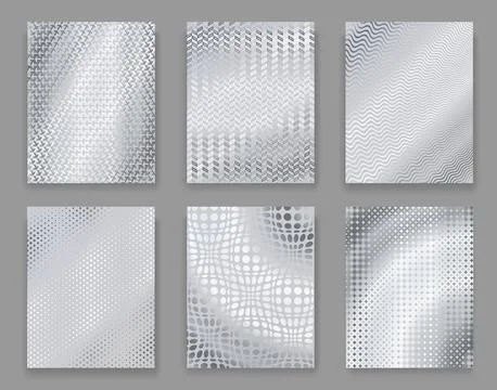 Silver foil background posters, geometric pattern 스톡 일러스트