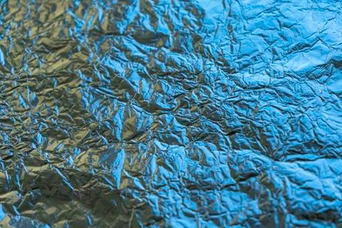 Silver foil background with shiny mint surface for texture background Stock Photos