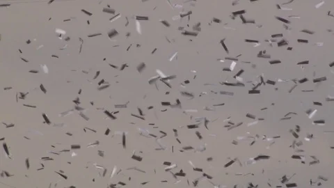 The silver foil on crackers against the sky. Stock Footage 77333613