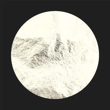 Silver foil, shiny handmade circle. Golden glittering texture, pattern. Luxury Stock Illustration