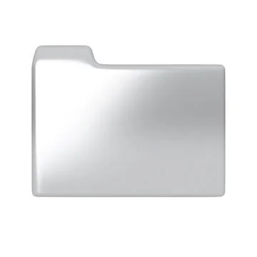 Silver folder icon. Stock Illustration