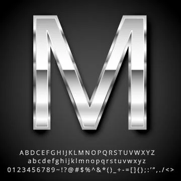 Silver font Stockillustratie