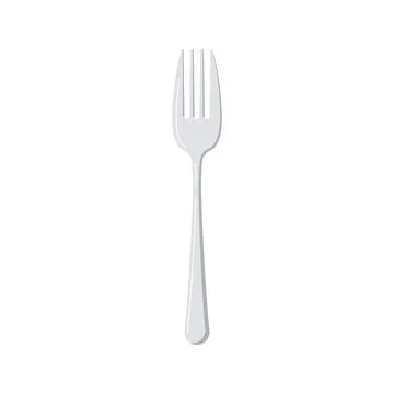 Silver fork icon isolated on white background. Stock Illustration
