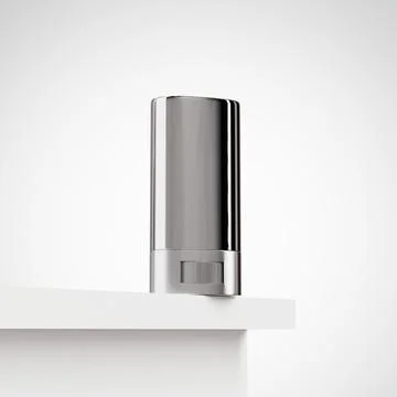 Silver Foundation Stick packaging mockup, oval shape solid perfume Stick Stock Illustration