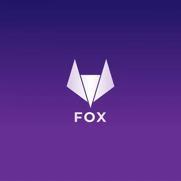 Silver Fox Head Logo Design Concept Stock-Illustration