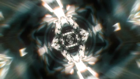 Silver Fractured Tunnel VJ Loop Stock Footage 330001363