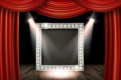 Silver frame in cinematic style Stock Illustration