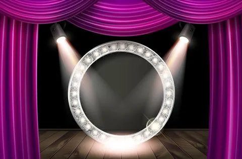 Silver frame in cinematic style Stock Illustration