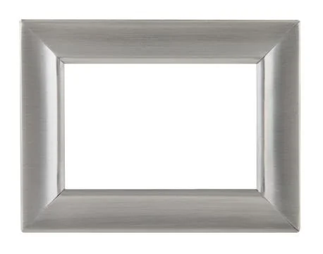 Silver frame isolated Stock Photos