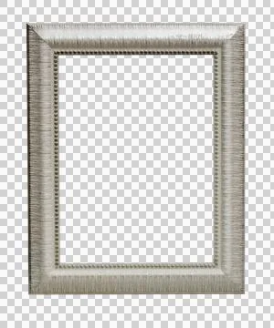 Silver frame isolated Stock Photos