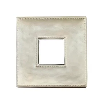 Silver frame isolated on white background Stock Photos
