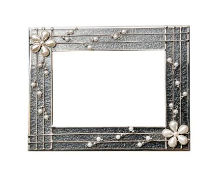 Silver frame Stock Photos