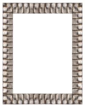 Silver frame Silver frame isolated on white background Copyright: xZoonar.... Foto stock