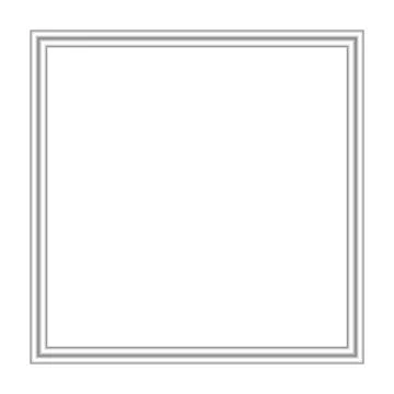Silver frame square isolated on white background and copy space, blank stainl Illustration