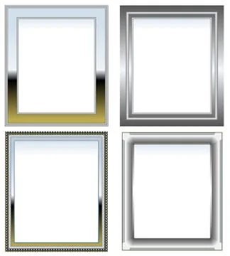 Silver frames Stock Illustration