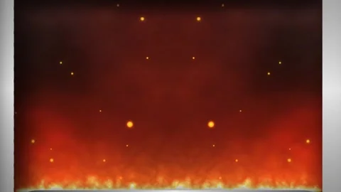 Silver gate with burning fire effect green screen background Stock Footage 295006955