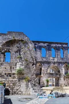 Silver Gate, Split, Croatia Silver Gate is one of the four principal Roman... Stock Photos
