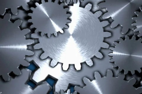 Silver gears movement Stock Footage 576714