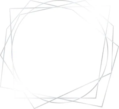 Silver geometrical Line Frame Stock Illustration