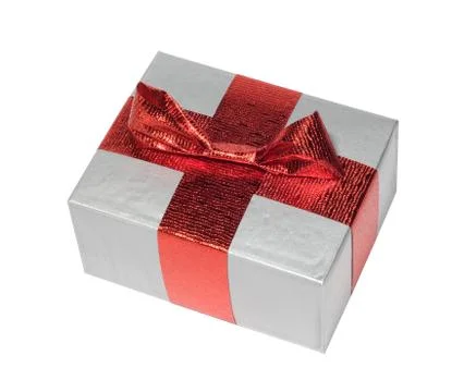 Silver gift Stock Photos