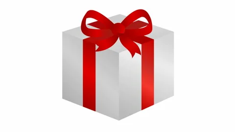 Silver gift white 4 Stock Footage 145050845