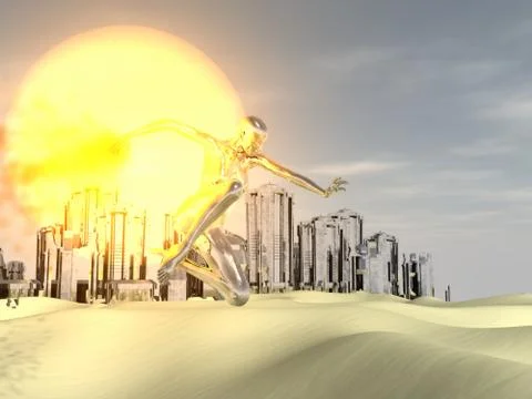 Silver girl Stock Illustration