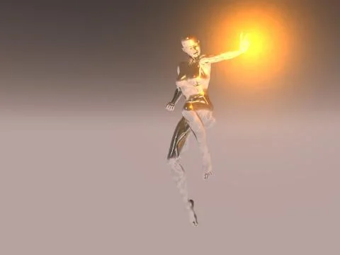 Silver girl 스톡 일러스트