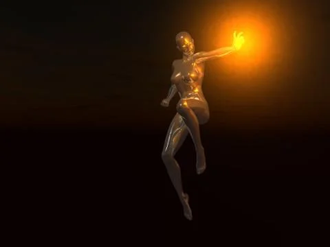 Silver girl 스톡 일러스트