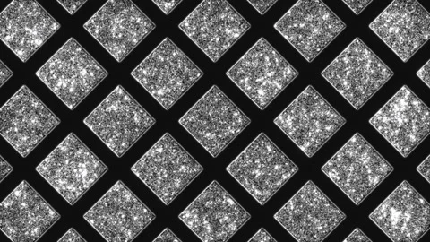 Silver Glitter Background with diamond squares Stock Footage 233733524