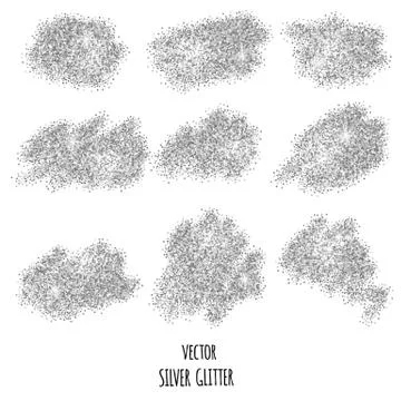 Silver glitter background Stock Illustration