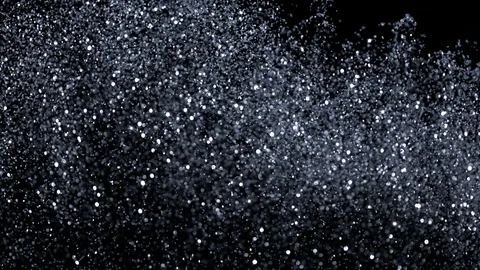 Silver and white glitter particles slow , Stock Video