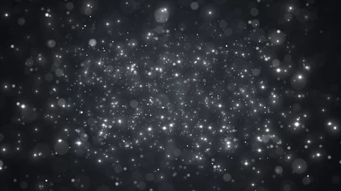 Silver glitter bokeh background floating sparkles, glowing stars, elegant shimme Stock Footage 340416899