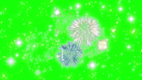 Silver glitter confetti explodes on green screen background Stock Footage 337924213