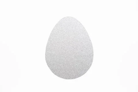 Silver Glitter Egg Shape Foto stock