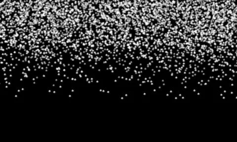 Silver glitter falling on black background. Festive sparkling dust particle.. Stock Illustration