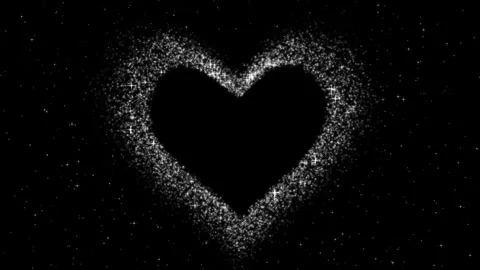 Silver glitter particles forming heart shape seamless loop animation. Stock Footage 332643765