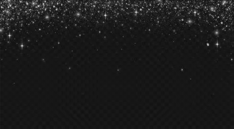 Silver glitter particles with shimmer effect 库存插图