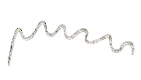 Silver glitter stroke on white background Stock Photos