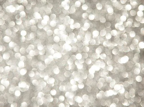 Silver glitter texture abstract background. Bokeh circles for Christmas Stock Photos