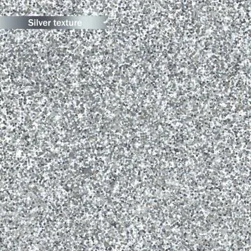 Silver glitter texture Vector realistic. Detailed 3d illustration decors temp Ilustración de archivo