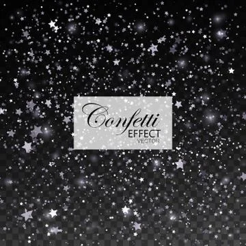 Silver glittering star dust Stock Illustration