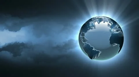 Silver Globe Background Stock Footage 22245126